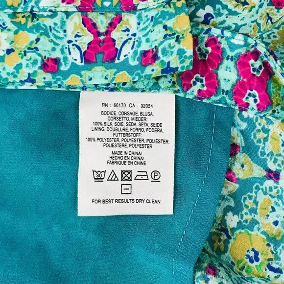 Maeve 0 Tank Top Tunic Green Floral Bohemian Strappy Longline Side Button AT27 - Picture 4 of 6